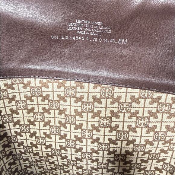 Tory Burch Eloise Riding Boots Dark Brown Leather Women’s 8M - Picture 11 of 11